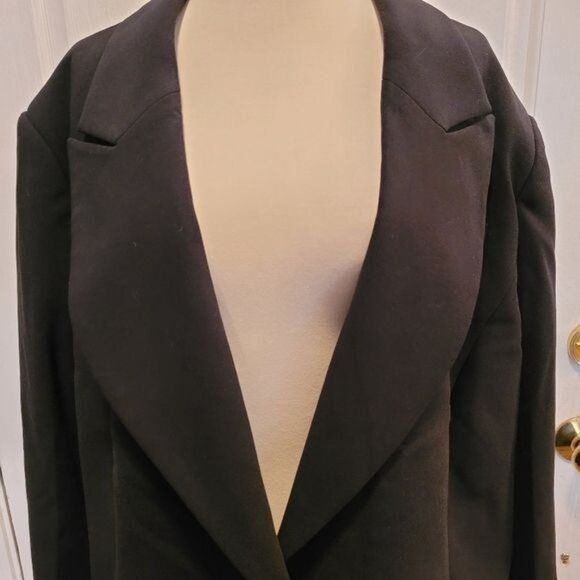 New Sergio Hudson jet black blazer Jacket career work size 3X 3XL - Picture 3 of 8